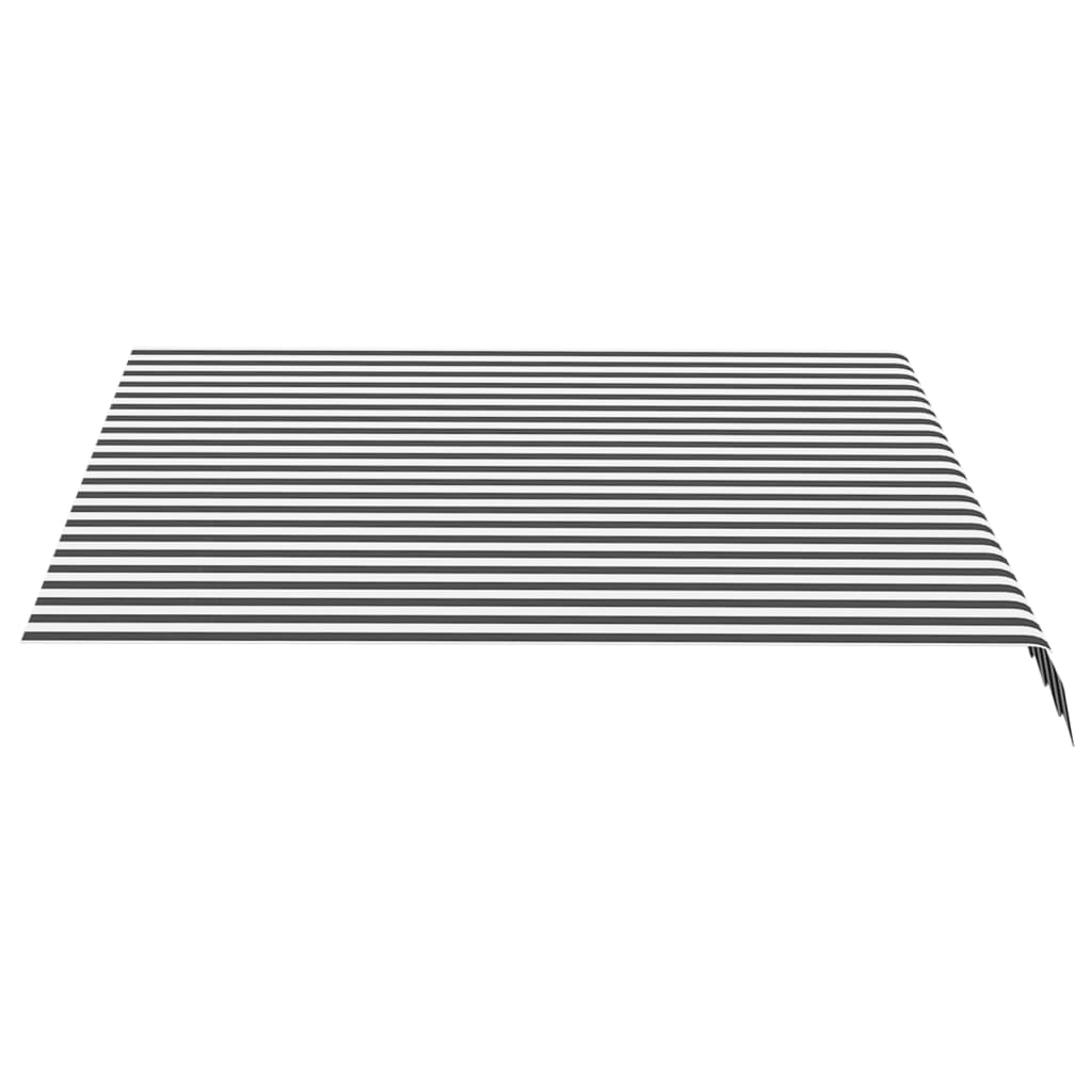 Replacement awning fabric anthracite and white 3x2.5 m