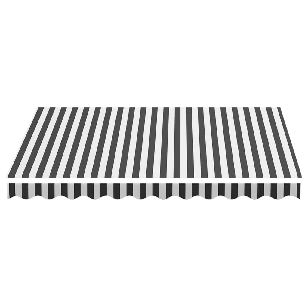 Replacement awning fabric anthracite and white 3x2.5 m