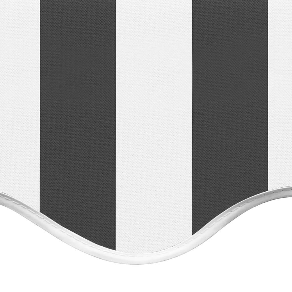 Replacement awning fabric anthracite and white 3.5x2.5 m