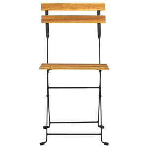 Folding bistro chairs 4 pcs solid acacia wood