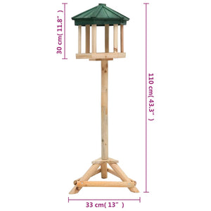 Freestanding bird feeder solid spruce 33x110 cm
