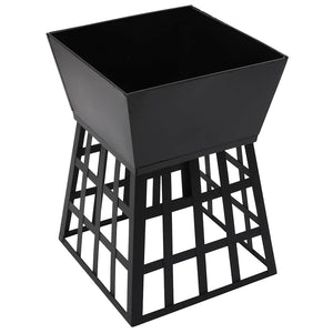 2-in-1 fire pit and grill 34x34x48 cm steel
