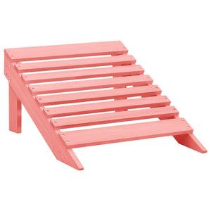 Adirondack garden chair with ottoman solid spruce pink