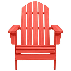 Adirondack garden chair solid spruce red