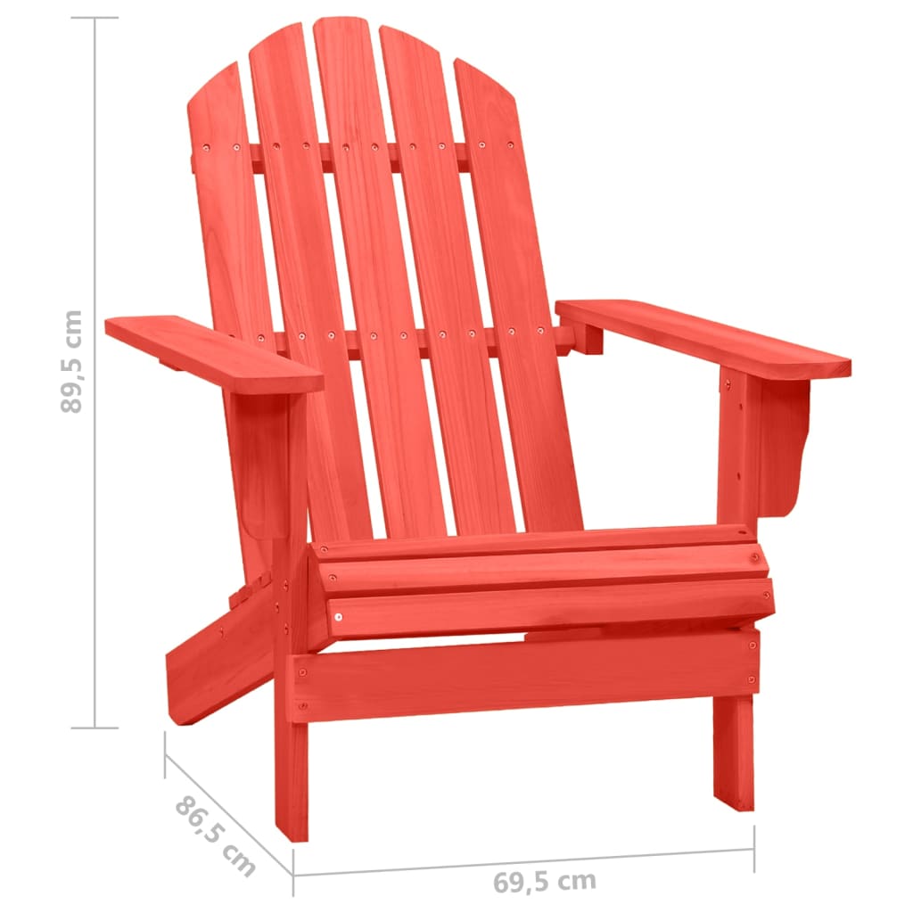 Adirondack garden chair solid spruce red