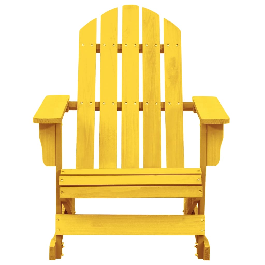 Adirondack rocking chair for garden solid spruce yellow