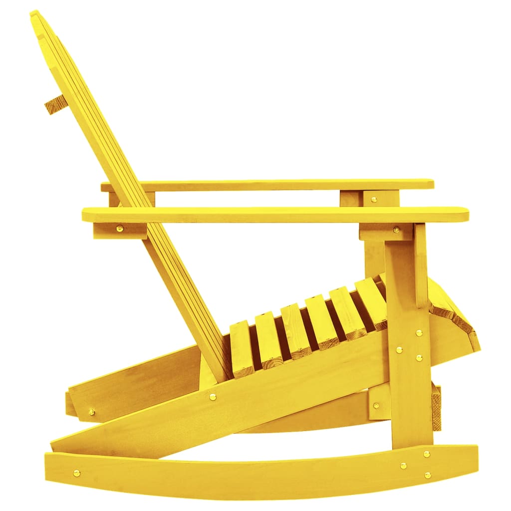 Adirondack rocking chair for garden solid spruce yellow