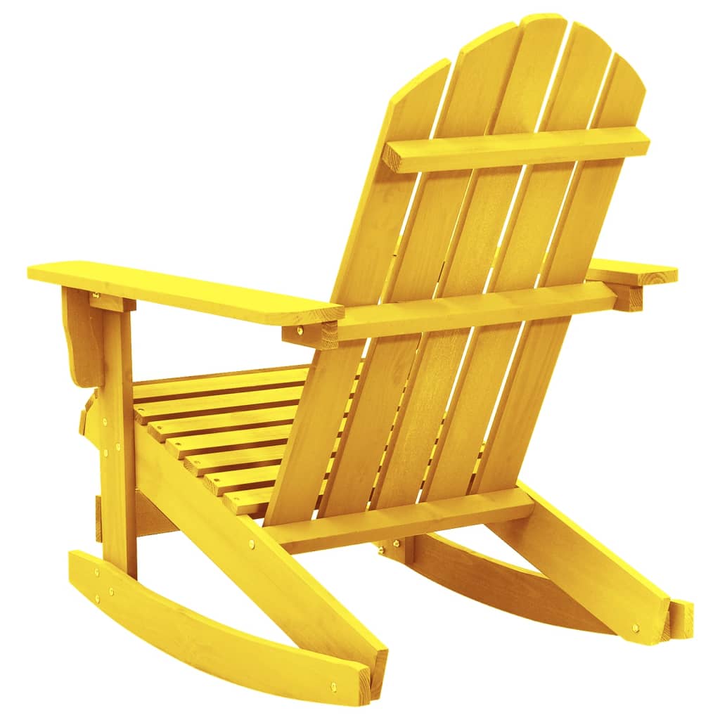 Adirondack rocking chair for garden solid spruce yellow