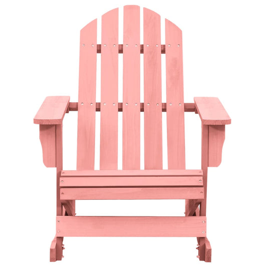 Adirondack rocking chair for garden solid spruce pink