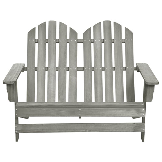 Adirondack garden chair 2-seater solid wood spruce grey