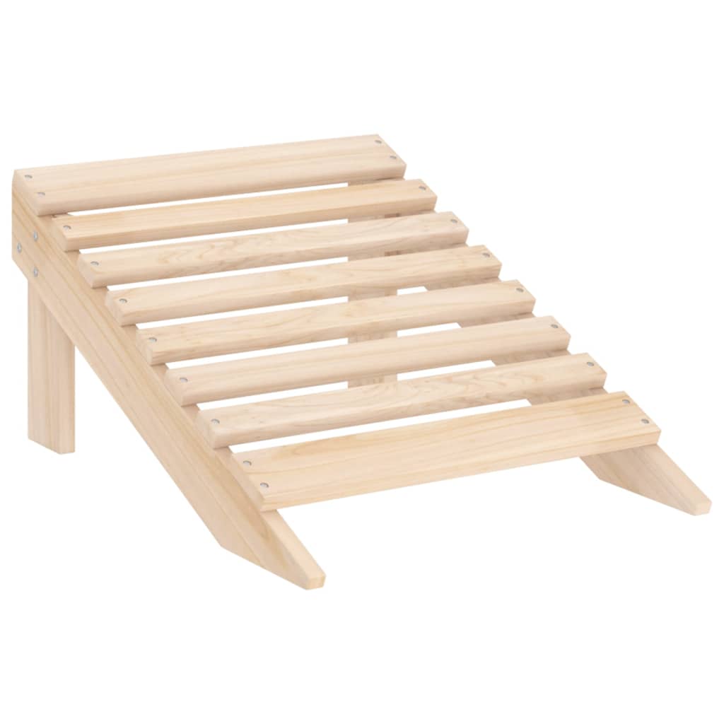 Adirondack garden chair and ottoman 2-seater solid wood spruce