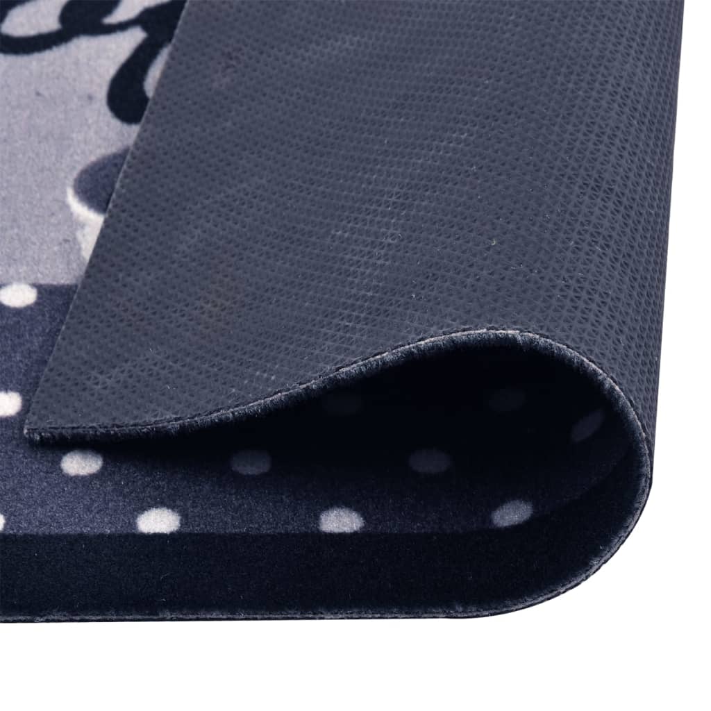 Washable kitchen rug coffee blue 60x180 cm