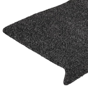 Stair mats 15 pcs needle punch 65x21x4 cm anthracite