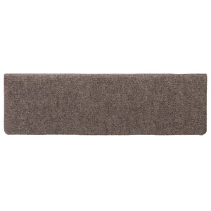 Stair mats 15 pcs needle punch 65x21x4 cm cream white