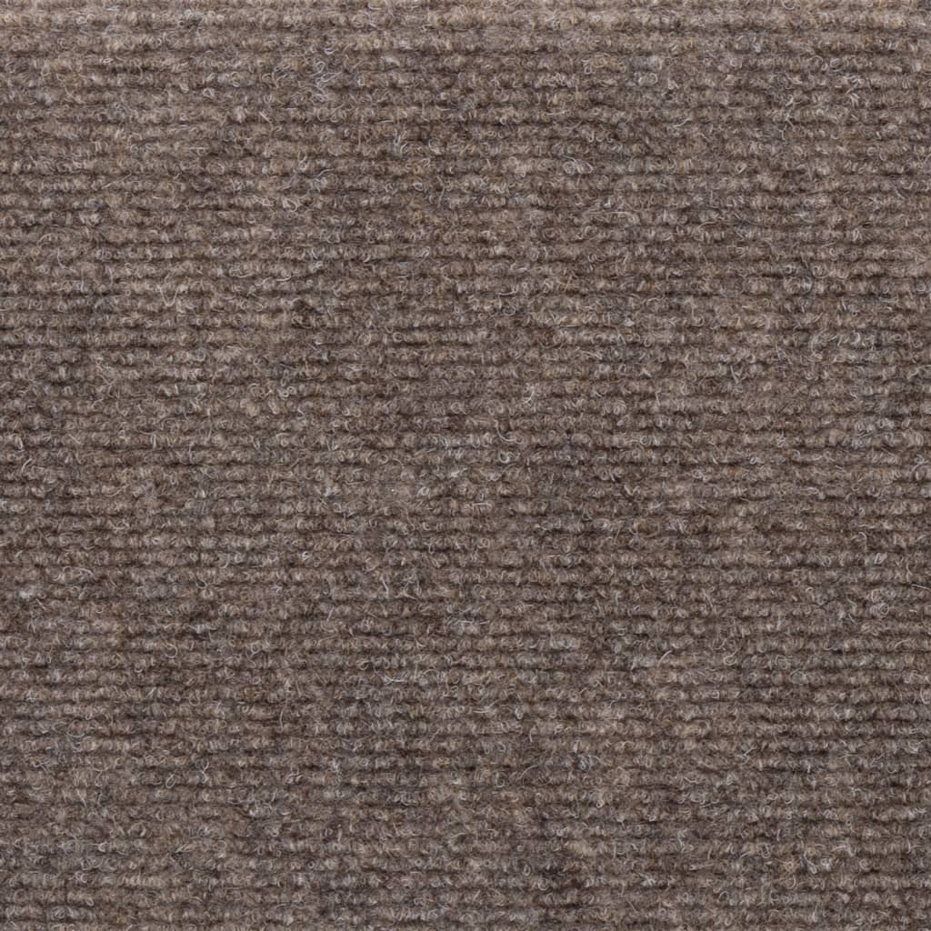 Stair mats 15 pcs needle punch 65x21x4 cm cream white