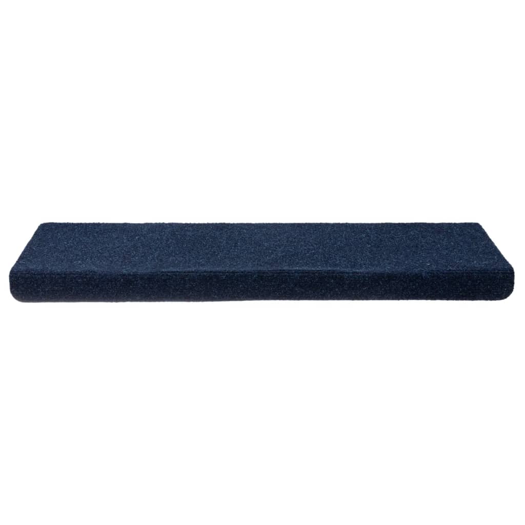 Stair mats 15 pcs needle stamp 65x21x4 cm blue