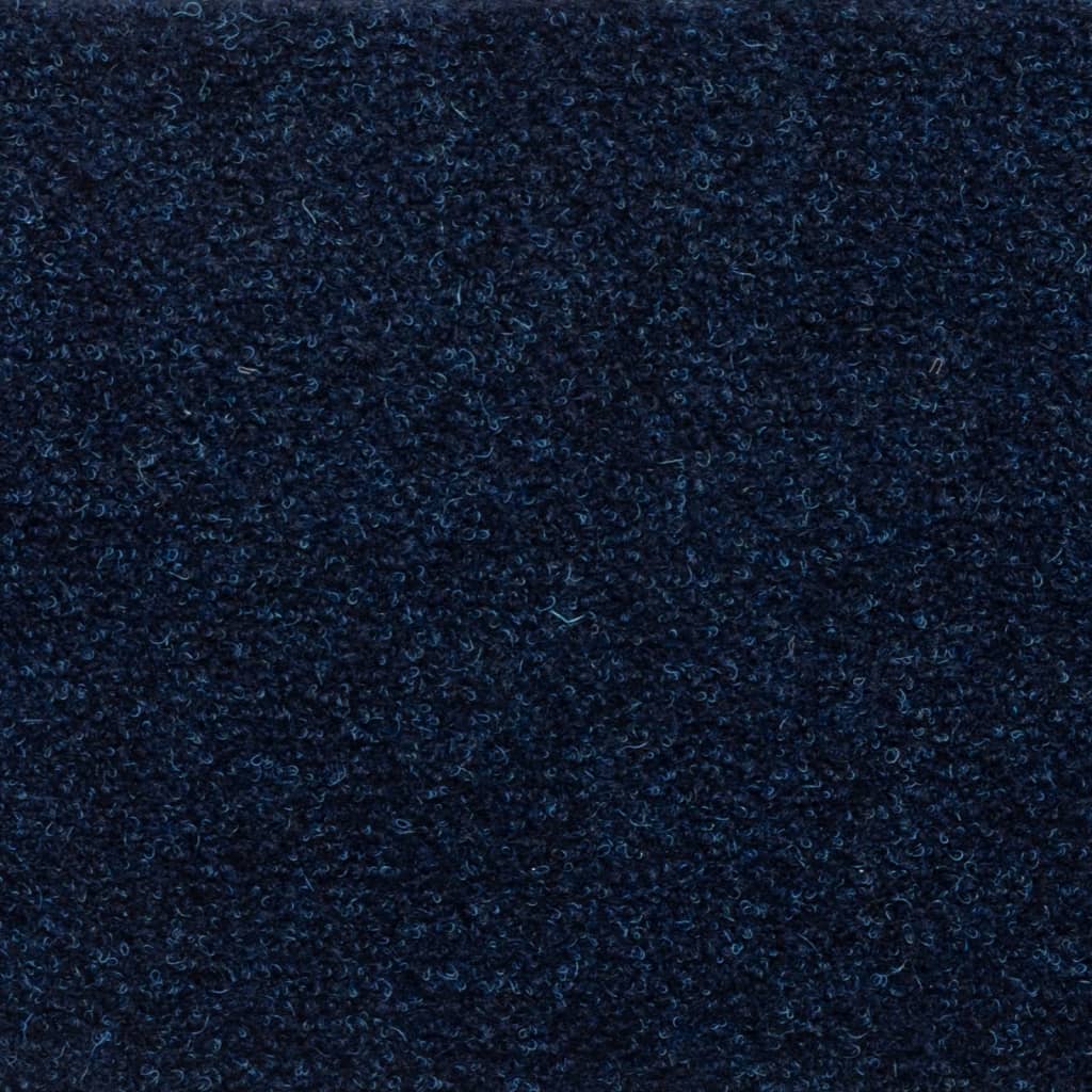 Stair mats 15 pcs needle stamp 65x21x4 cm blue