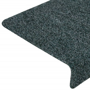 Stair mats 15 pcs needle punch 65x21x4 cm brown