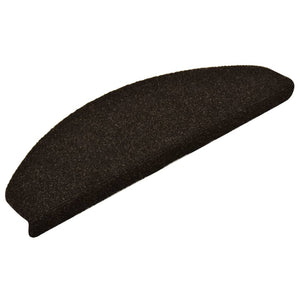 Self-adhesive stair mats 5 pieces dark brown 65x21x4cm needle punch