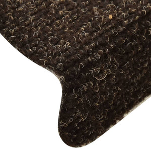 Self-adhesive stair mats 5 pieces dark brown 65x21x4cm needle punch