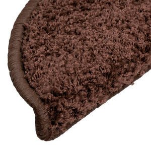 Stair mats 10 pcs 56x17x3 cm brown
