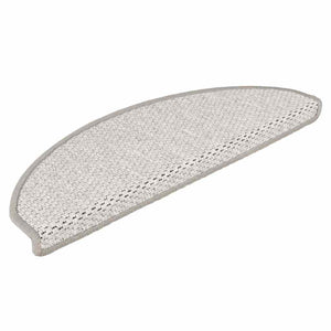 Self-adhesive stair mats sisal 15 pcs 65x21x4 cm platinum