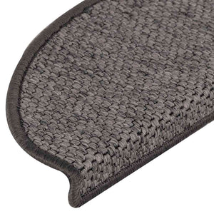 Self-adhesive stair mats sisal 15 pcs 65x21x4 cm brown beige