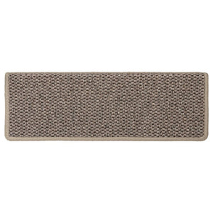 Self-adhesive stair mats sisal 15 pcs 65x21x4 cm dark beige