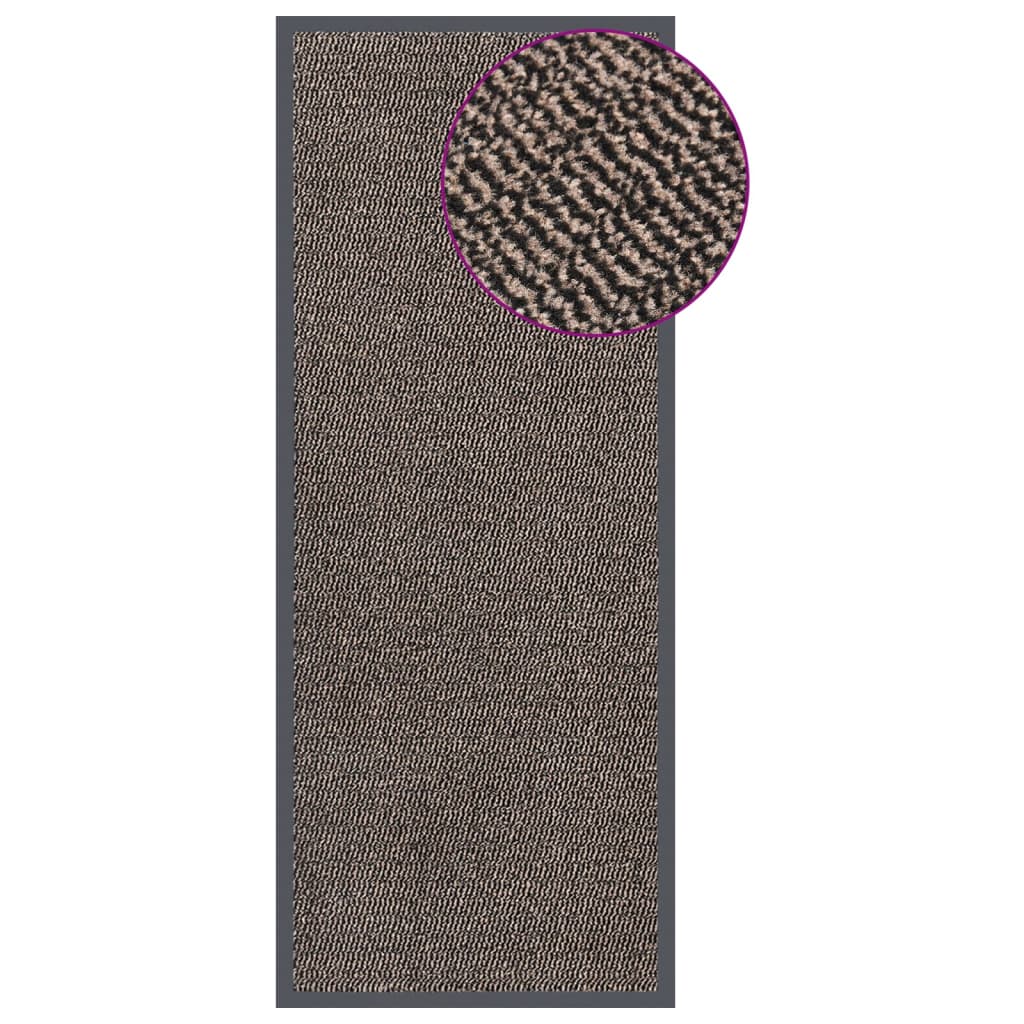 Tufted doormat 60x150 cm dark brown