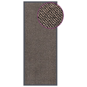 Tufted doormat 60x150 cm dark brown