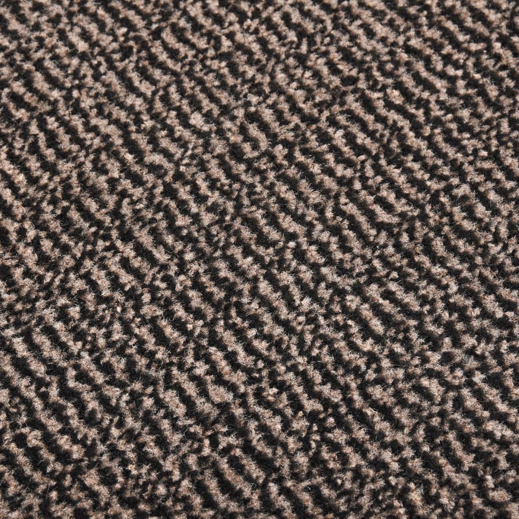 Tufted doormat 80x120 cm dark brown