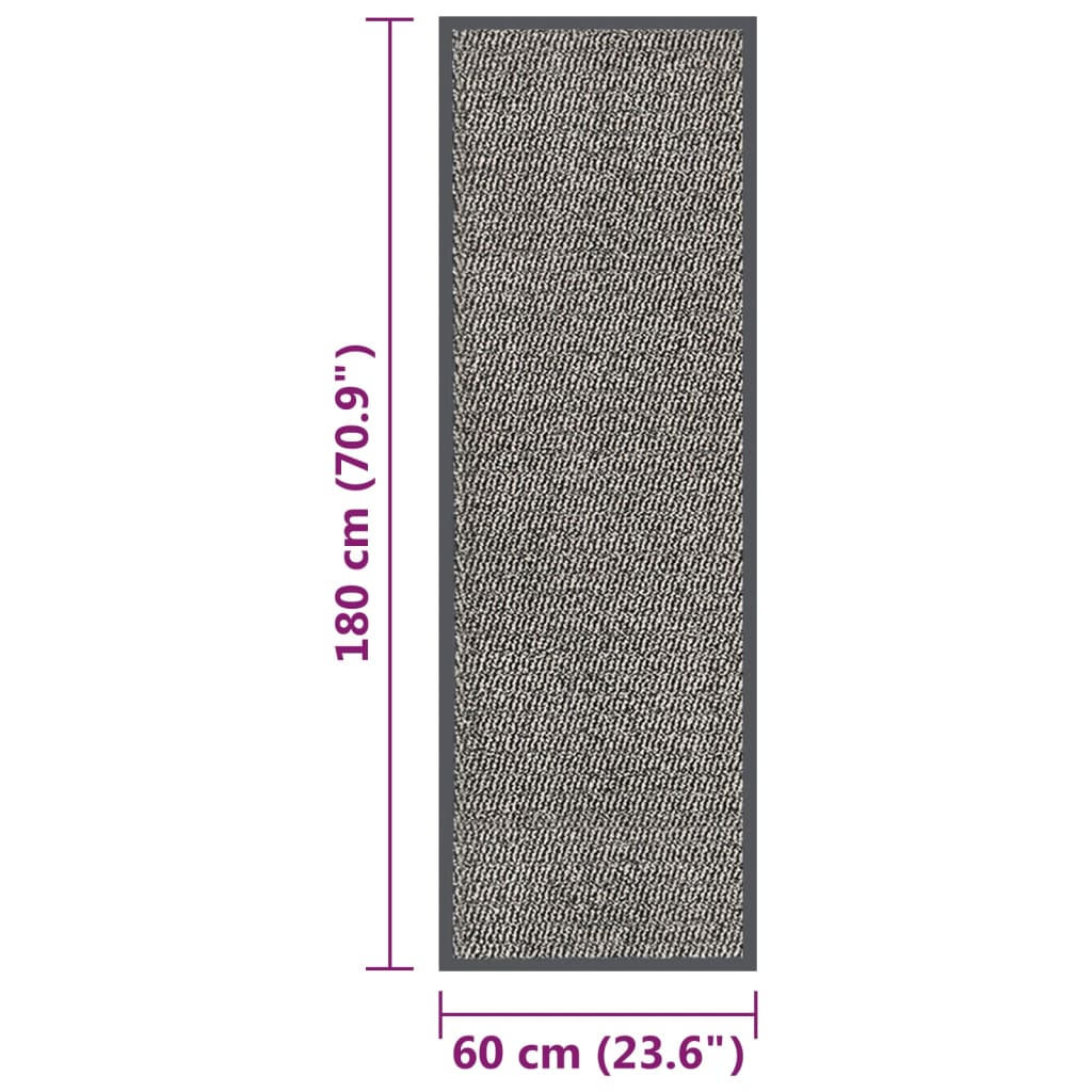 Tufted doormat 60x180 cm light brown