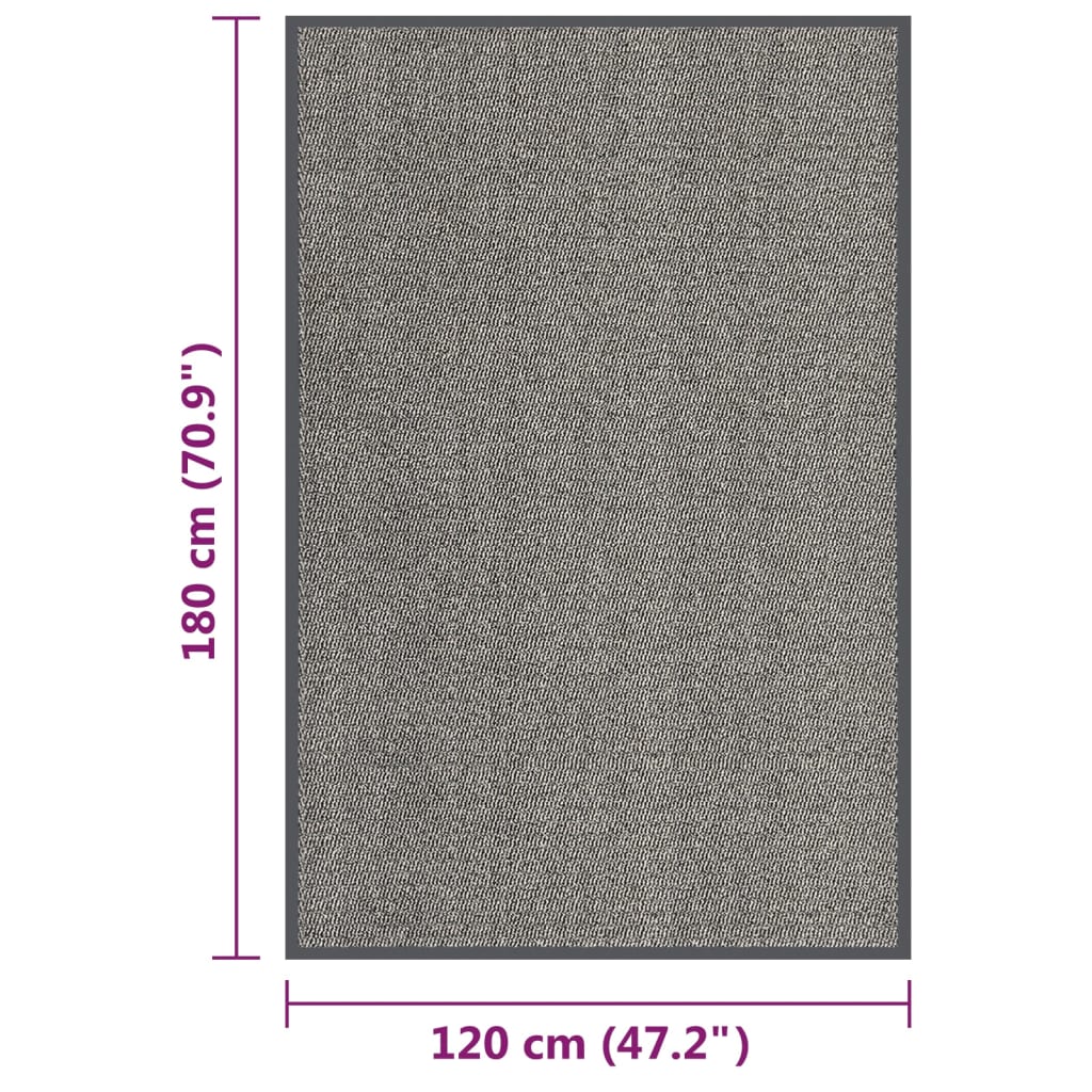 Tufted doormat 120x180 cm light brown