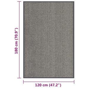 Tufted doormat 120x180 cm light brown