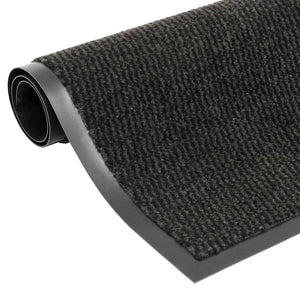 Tufted doormat 60x180 cm black