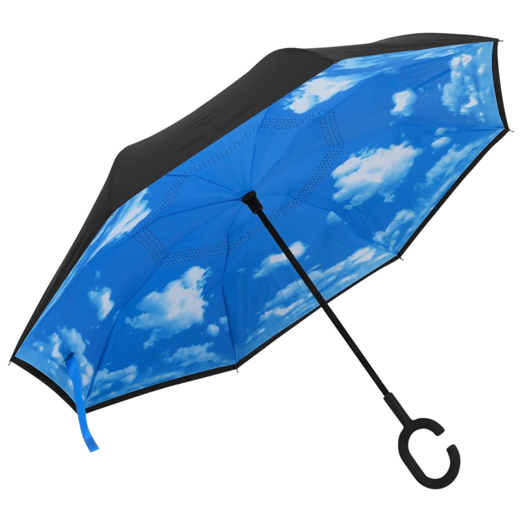 Umbrella with C-handle black 108 cm