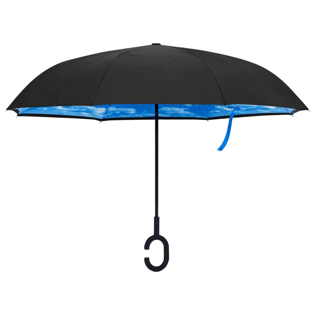 Umbrella with C-handle black 108 cm