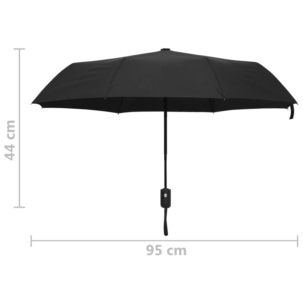 Folding umbrella automatic black 95 cm