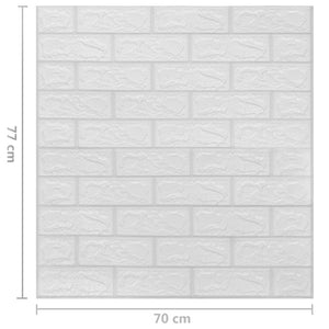 3D wallpaper brick self-adhesive 20 pieces white