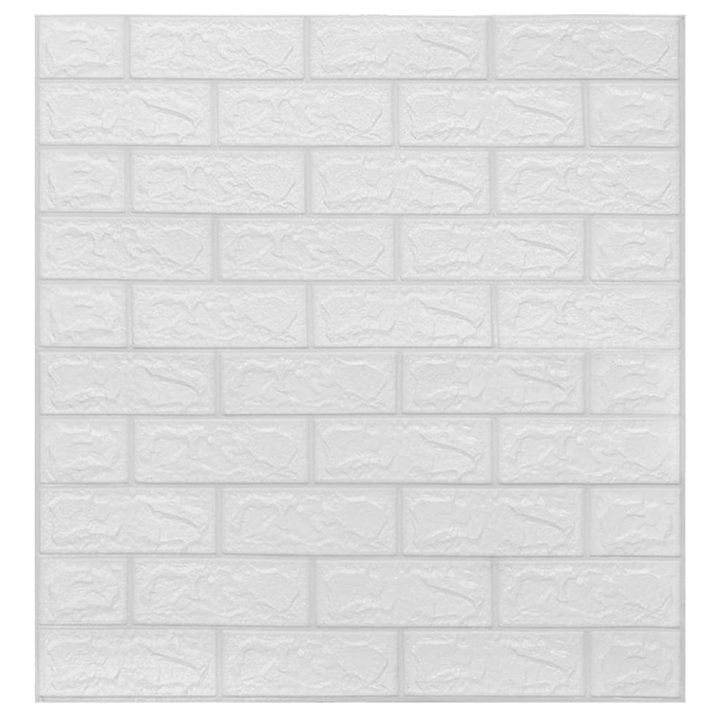 3D wallpaper brick self-adhesive 40 pieces white