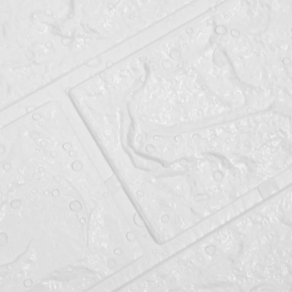 3D wallpaper brick self-adhesive 40 pieces white