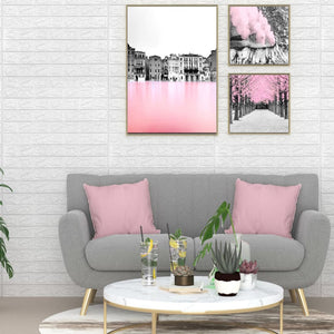 3D wallpaper brick self-adhesive 40 pieces white