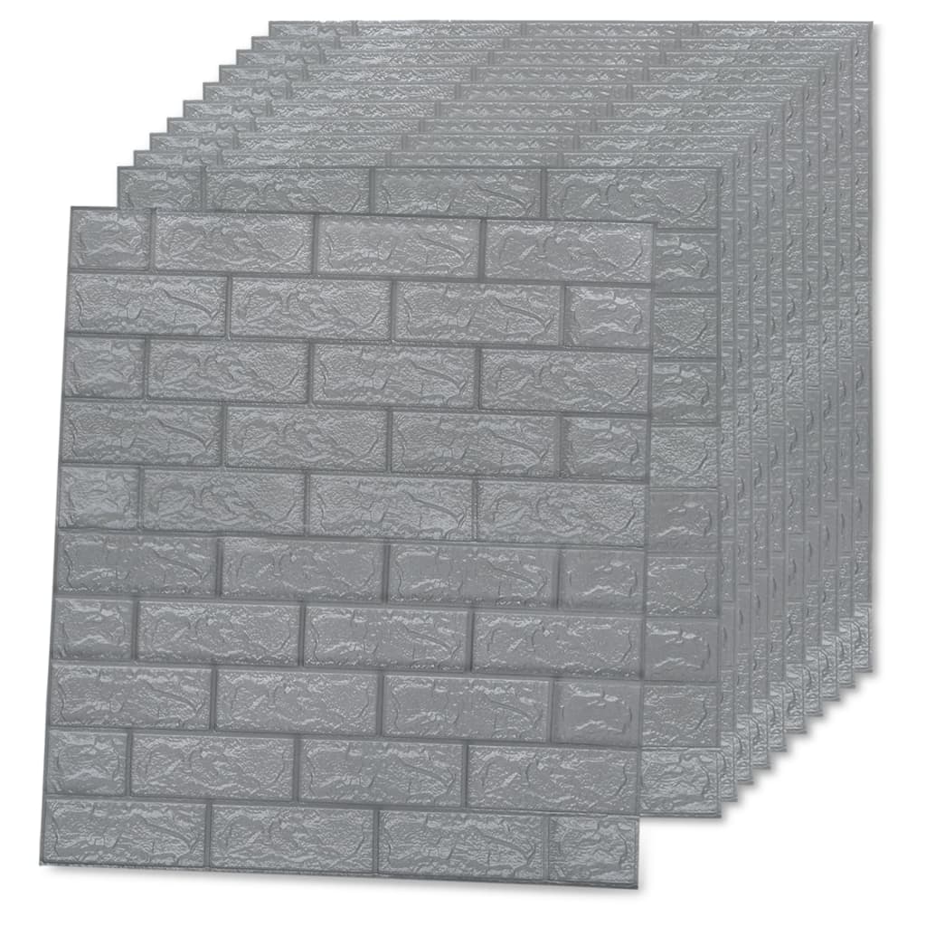 3D wallpaper brick self-adhesive 40 pieces anthracite