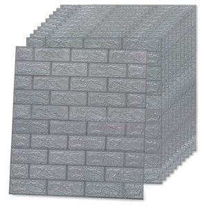 3D wallpaper brick self-adhesive 40 pieces anthracite