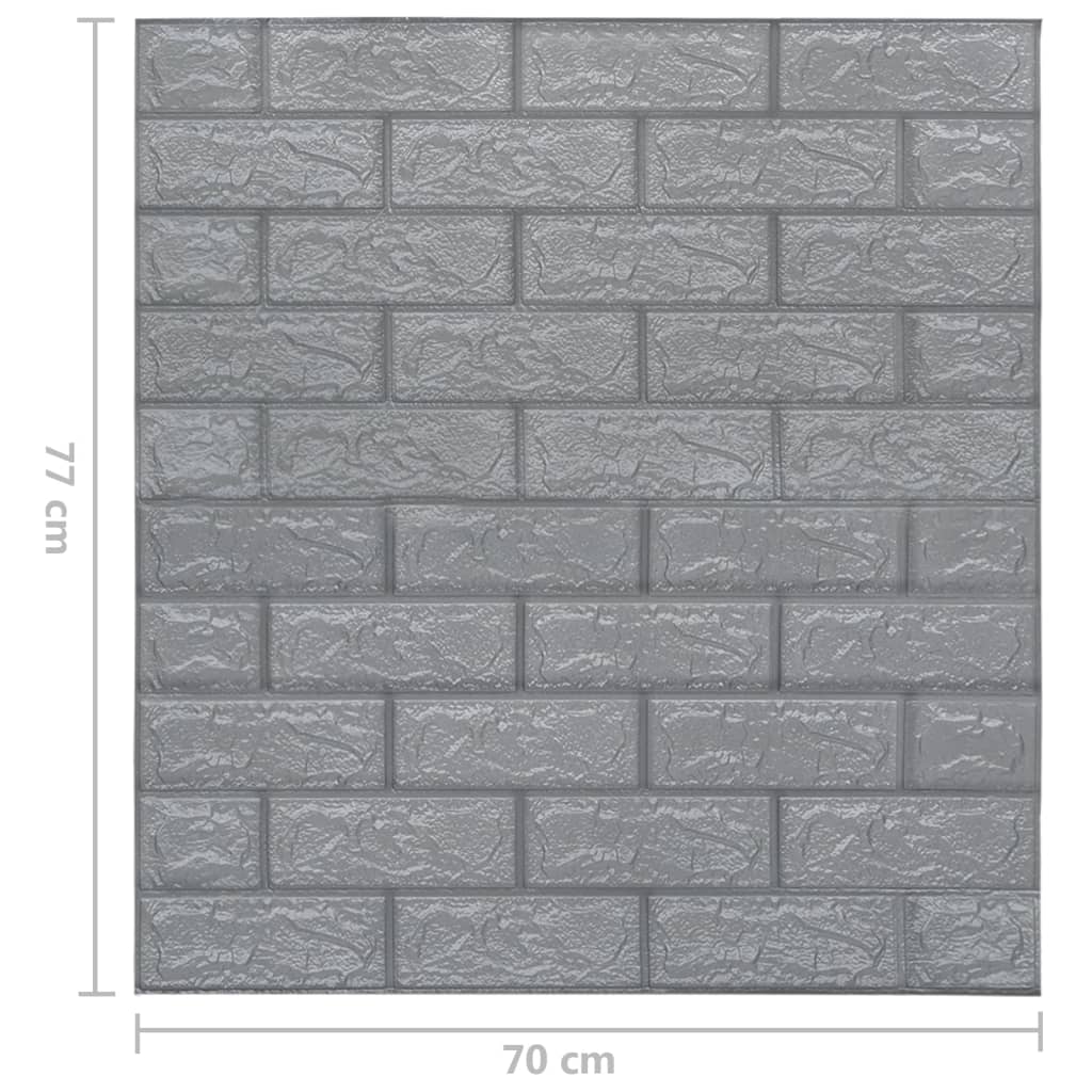 3D wallpaper brick self-adhesive 40 pieces anthracite