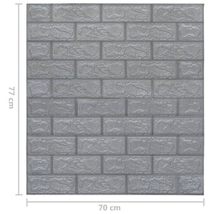3D wallpaper brick self-adhesive 40 pieces anthracite