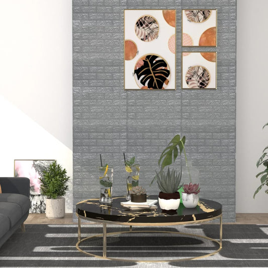 3D wallpaper brick self-adhesive 40 pieces anthracite