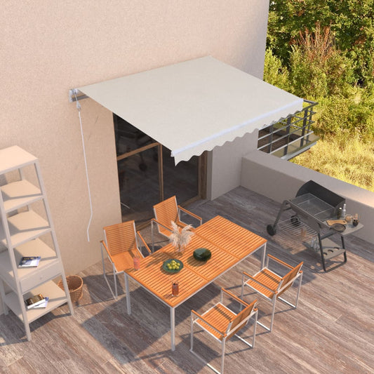 Automatic retractable awning 300x250 cm cream white