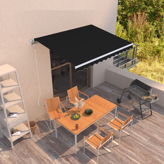 Automatic retractable awning 300x250 cm anthracite