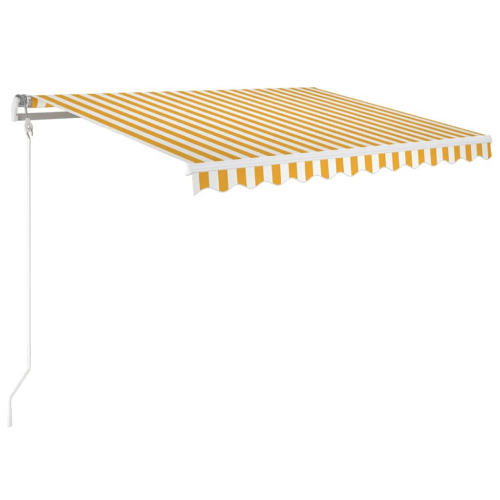 Automatic retractable awning 350x250 cm yellow and white